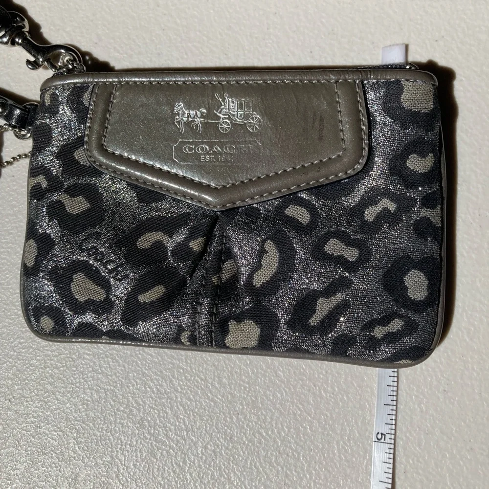 Coach metallic silver